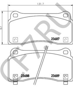 5093291AA Комплект тормозных колодок, дисковый тормоз DODGE в городе Челябинск