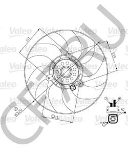 1253-A2 Вентилятор, охлаждение двигателя CITROËN в городе Челябинск