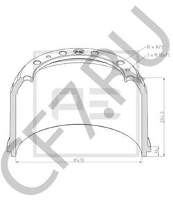 390 423 00 01 Тормозной барабан MERCEDES-BENZ в городе Челябинск