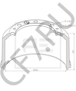 677 421 03 01 Тормозной барабан MERCEDES-BENZ в городе Челябинск