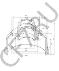 674 356 13 02 Тормозной барабан MERCEDES-BENZ в городе Челябинск