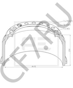 346 421 03 01 Тормозной барабан MERCEDES-BENZ в городе Челябинск