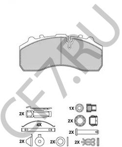 9291-037-SB7000 Комплект тормозных колодок, дисковый тормоз SAE-SMB в городе Челябинск