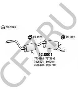 5973011 Средний / конечный глушитель ОГ INNOCENTI в городе Челябинск