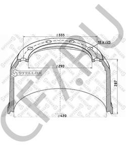 0879592 Тормозной барабан DAF в городе Челябинск