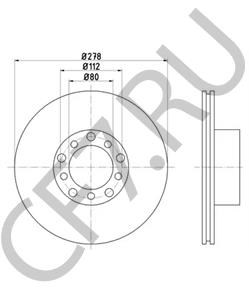 A1264210012 Тормозной диск MERCEDES-BENZ в городе Челябинск