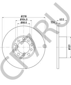 A123421001264 Тормозной диск MERCEDES-BENZ в городе Челябинск