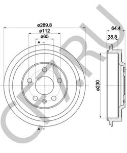 5C0609617A Тормозной барабан SKODA в городе Челябинск