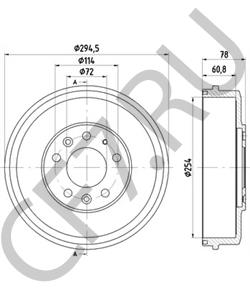 LC6Y26251C Тормозной барабан MAZDA в городе Челябинск