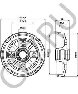 G03026251D Тормозной барабан MAZDA в городе Челябинск