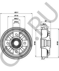 B00126251B Тормозной барабан MAZDA в городе Челябинск