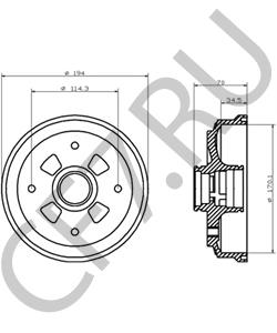 D00126251A Тормозной барабан MAZDA в городе Челябинск