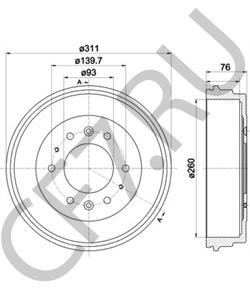 173770 Тормозной барабан Ford в городе Челябинск