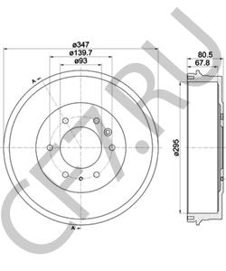 UH7426251A Тормозной барабан MAZDA в городе Челябинск