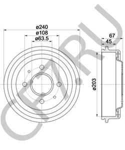 7098234 Тормозной барабан Ford в городе Челябинск