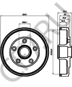 GJ2126251B Тормозной барабан MAZDA в городе Челябинск