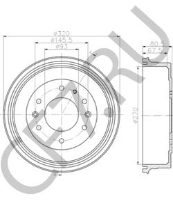 UH7126251 Тормозной барабан MAZDA в городе Челябинск