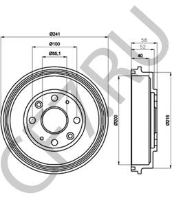 F2CZ1126A Тормозной барабан MAZDA в городе Челябинск