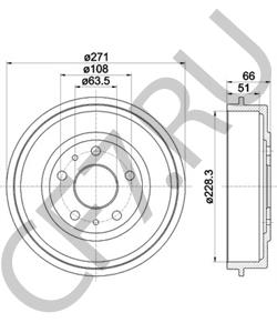 3M511126BA Тормозной барабан Ford в городе Челябинск