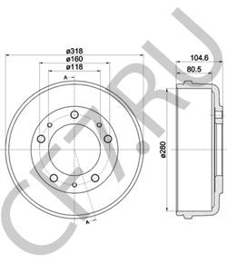 4519396 Тормозной барабан Ford в городе Челябинск