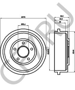 2T141126CD Тормозной барабан Ford в городе Челябинск