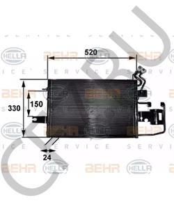 6U0 820 399 A Конденсатор, кондиционер VW в городе Челябинск